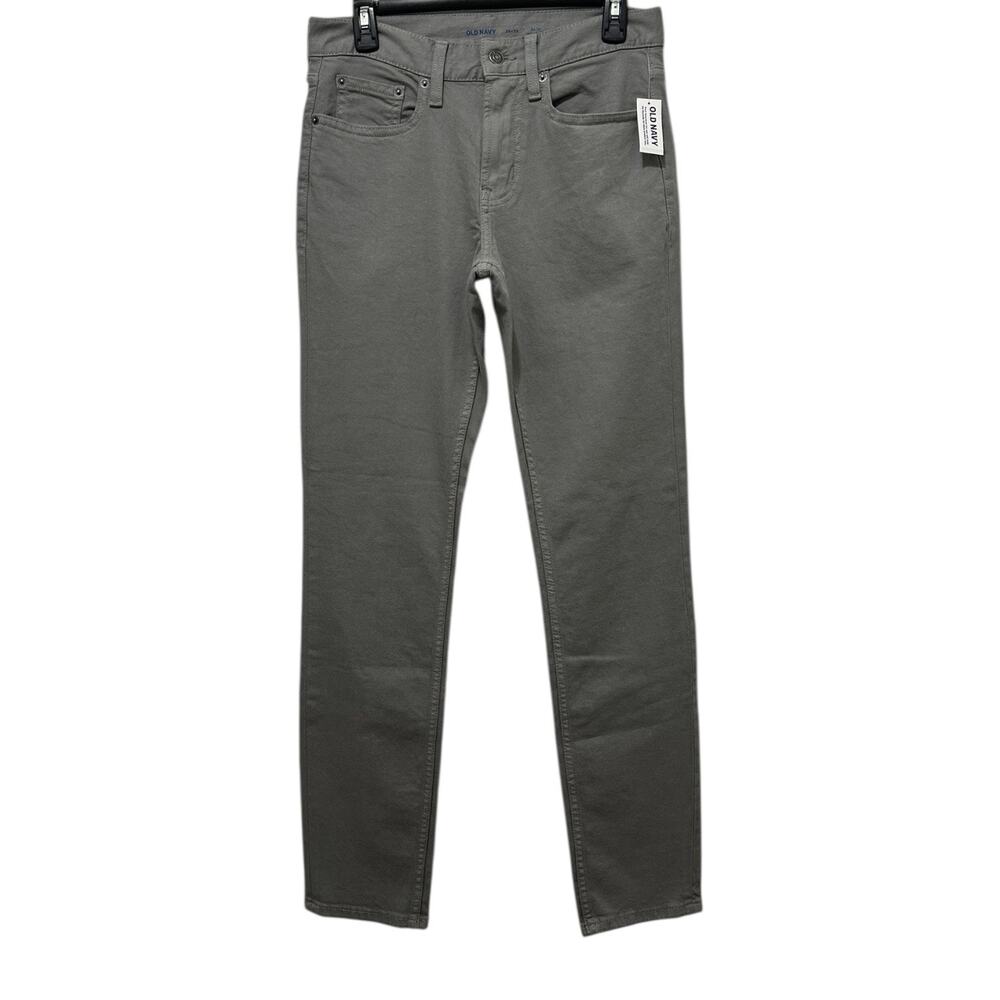 OLD NAVY Jeans Mens Size 29x32 Slim 5 Pocket Light Gray Built In Flex